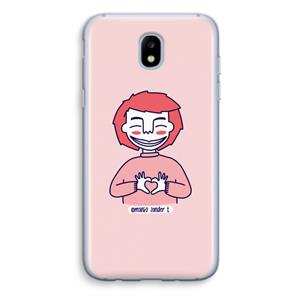 CaseCompany Hartje: Samsung Galaxy J5 (2017) Transparant Hoesje