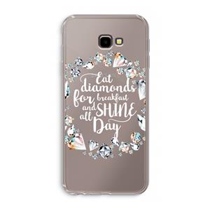 CaseCompany Diamonds: Samsung Galaxy J4 Plus Transparant Hoesje
