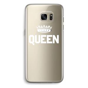 CaseCompany Queen zwart: Samsung Galaxy S7 Edge Transparant Hoesje