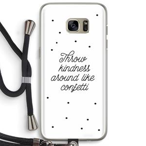 CaseCompany Confetti: Samsung Galaxy S7 Edge Transparant Hoesje met koord