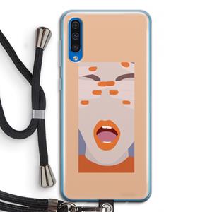 CaseCompany Surprise: Samsung Galaxy A50 Transparant Hoesje met koord