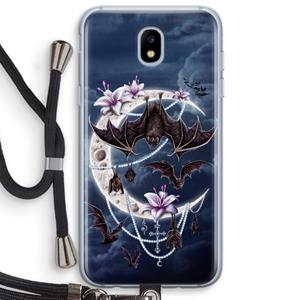 CaseCompany Vleermuizen Maan: Samsung Galaxy J5 (2017) Transparant Hoesje met koord