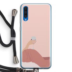CaseCompany Wine: Samsung Galaxy A50 Transparant Hoesje met koord