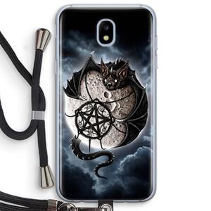 CaseCompany Volle maan: Samsung Galaxy J5 (2017) Transparant Hoesje met koord