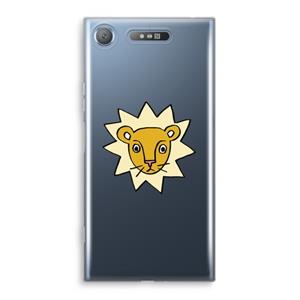 CaseCompany Kleine leeuw: Sony Xperia XZ1 Transparant Hoesje