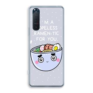 CaseCompany I'm A Hopeless Ramen-Tic For You: Sony Xperia 5 II Transparant Hoesje