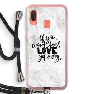 CaseCompany Partner in crime: Samsung Galaxy A20e Transparant Hoesje met koord