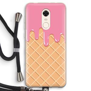 CaseCompany Ice cream: Xiaomi Redmi 5 Transparant Hoesje met koord