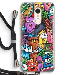 CaseCompany Vexx Mixtape: Xiaomi Redmi 5 Transparant Hoesje met koord