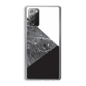 CaseCompany Combinatie marmer: Samsung Galaxy Note 20 / Note 20 5G Transparant Hoesje
