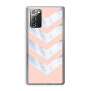 CaseCompany Marmeren pijlen: Samsung Galaxy Note 20 / Note 20 5G Transparant Hoesje