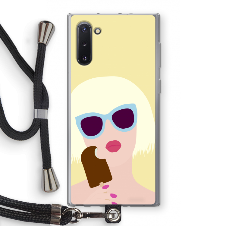 CaseCompany Ice cream: Samsung Galaxy Note 10 Transparant Hoesje met koord