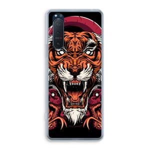 CaseCompany Tiger and Rattlesnakes: Sony Xperia 5 II Transparant Hoesje