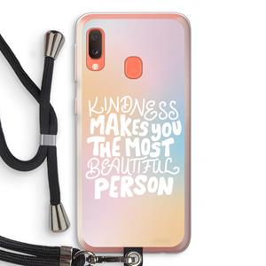 CaseCompany The prettiest: Samsung Galaxy A20e Transparant Hoesje met koord