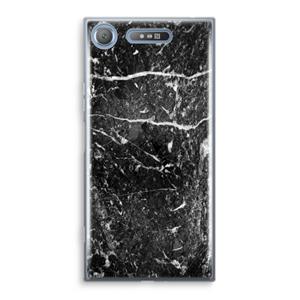 CaseCompany Zwart marmer: Sony Xperia XZ1 Transparant Hoesje