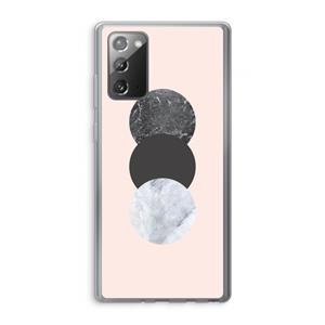 CaseCompany Marmeren cirkels: Samsung Galaxy Note 20 / Note 20 5G Transparant Hoesje