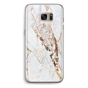 CaseCompany Goud marmer: Samsung Galaxy S7 Edge Transparant Hoesje