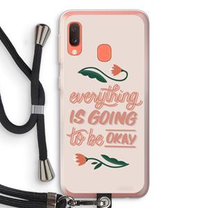 CaseCompany Optimistic flower girl: Samsung Galaxy A20e Transparant Hoesje met koord