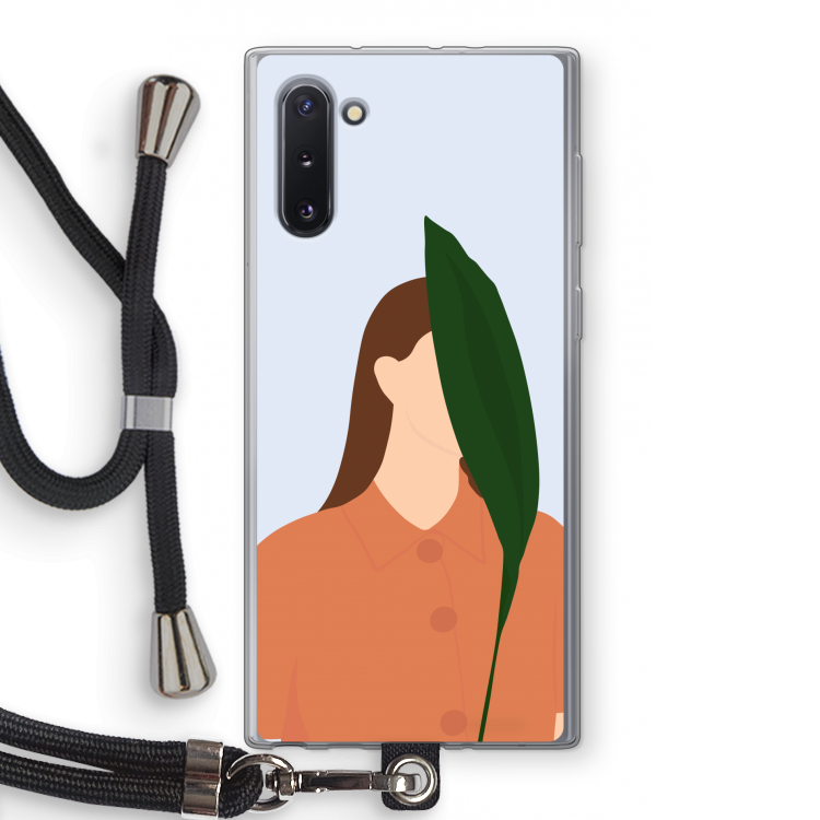 CaseCompany Leaf: Samsung Galaxy Note 10 Transparant Hoesje met koord