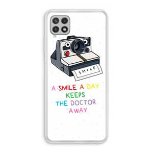 CaseCompany Smile: Samsung Galaxy A22 4G Transparant Hoesje