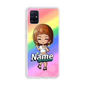 CaseCompany Chibi Maker vrouw: Galaxy A51 4G Transparant Hoesje