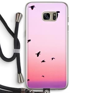 CaseCompany Fly away: Samsung Galaxy S7 Edge Transparant Hoesje met koord