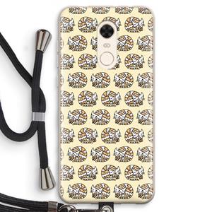 CaseCompany Slapende poes: Xiaomi Redmi 5 Transparant Hoesje met koord