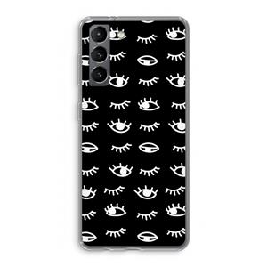 CaseCompany Eye pattern #3: Samsung Galaxy S21 Transparant Hoesje