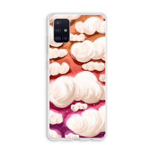CaseCompany Katoen Wolken: Galaxy A51 4G Transparant Hoesje