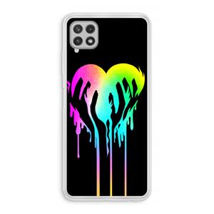 CaseCompany Hold My Heart: Samsung Galaxy A22 4G Transparant Hoesje