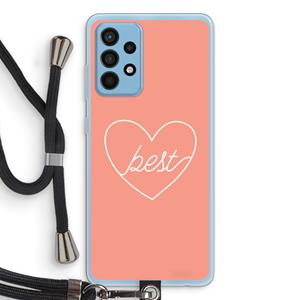 CaseCompany Best heart: Samsung Galaxy A52 Transparant Hoesje met koord