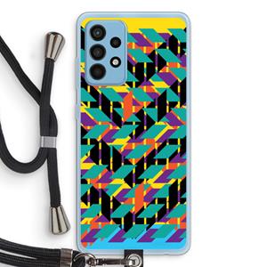 CaseCompany Skew Bee 1: Samsung Galaxy A52 Transparant Hoesje met koord