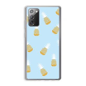 CaseCompany Ananasjes: Samsung Galaxy Note 20 / Note 20 5G Transparant Hoesje