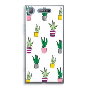 CaseCompany Sanseveria: Sony Xperia XZ1 Transparant Hoesje