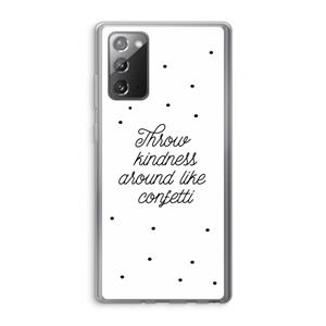 CaseCompany Confetti: Samsung Galaxy Note 20 / Note 20 5G Transparant Hoesje