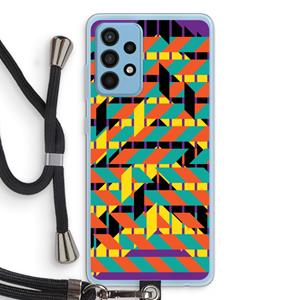 CaseCompany Skew Bee 2: Samsung Galaxy A52 Transparant Hoesje met koord