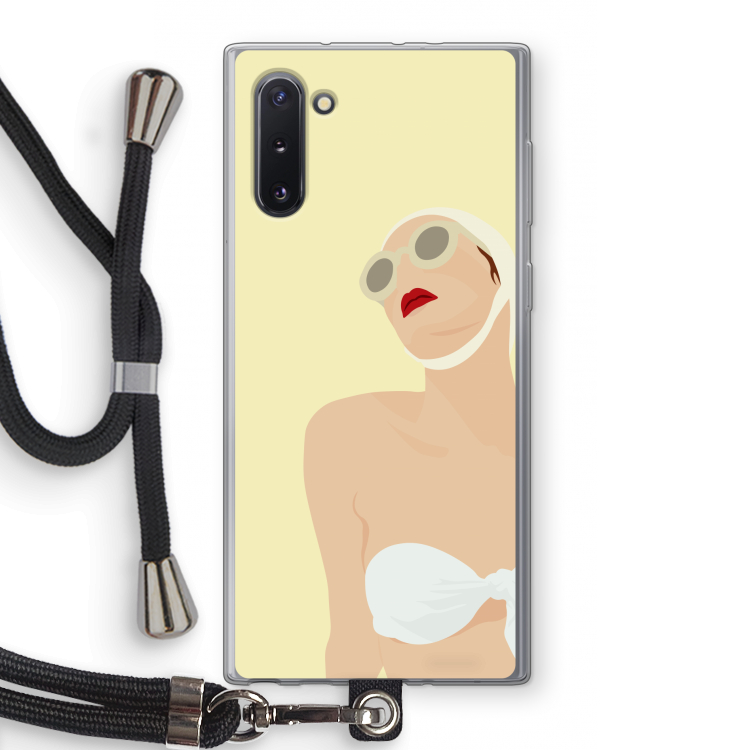 CaseCompany Summer: Samsung Galaxy Note 10 Transparant Hoesje met koord