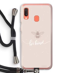 CaseCompany Be(e) kind: Samsung Galaxy A20e Transparant Hoesje met koord