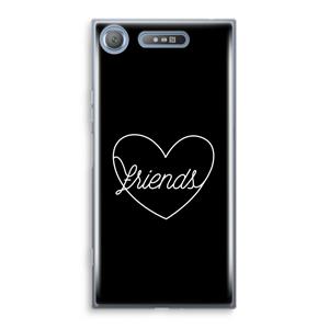 CaseCompany Friends heart black: Sony Xperia XZ1 Transparant Hoesje