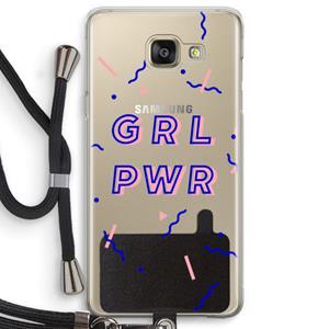 CaseCompany GRL PWR: Samsung Galaxy A5 (2016) Transparant Hoesje met koord