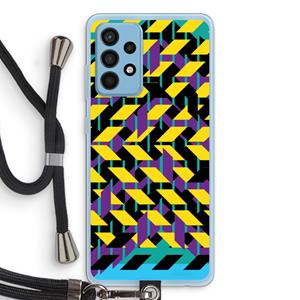 CaseCompany Skew Bee 3: Samsung Galaxy A52 Transparant Hoesje met koord