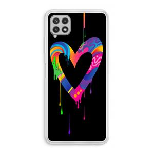 CaseCompany Melts My Heart: Samsung Galaxy A22 4G Transparant Hoesje