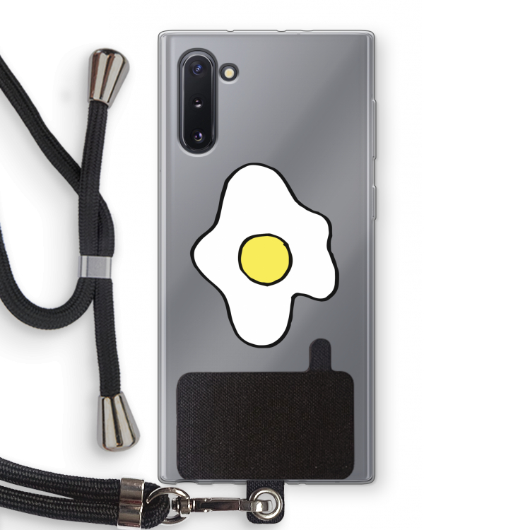 CaseCompany Spiegelei: Samsung Galaxy Note 10 Transparant Hoesje met koord