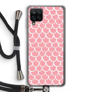 CaseCompany Dakpannetjes: Samsung Galaxy A12 Transparant Hoesje met koord