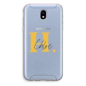 CaseCompany Amber Script: Samsung Galaxy J5 (2017) Transparant Hoesje