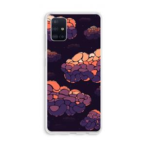 CaseCompany Patroon Wolken: Galaxy A51 4G Transparant Hoesje