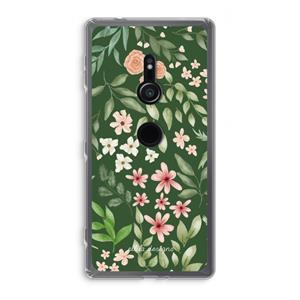 CaseCompany Botanical green sweet flower heaven: Sony Xperia XZ2 Transparant Hoesje