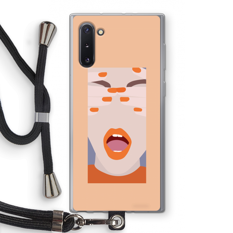 CaseCompany Surprise: Samsung Galaxy Note 10 Transparant Hoesje met koord