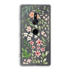 CaseCompany Botanical sweet flower heaven: Sony Xperia XZ2 Transparant Hoesje