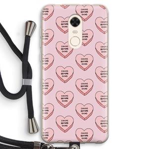 CaseCompany Chicks before dicks: Xiaomi Redmi 5 Transparant Hoesje met koord